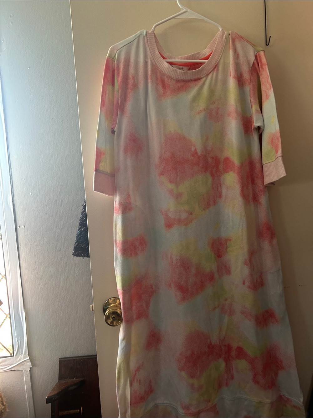 Tie-Dye Nightgown - Pink & Yellow
